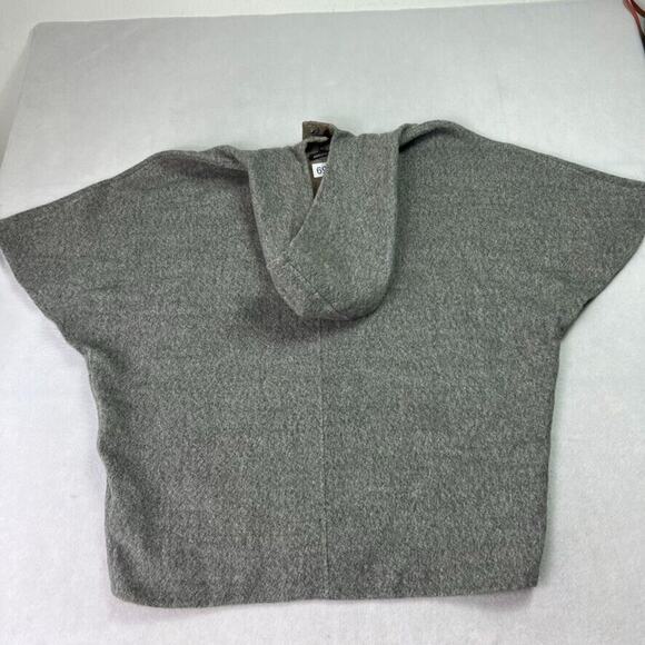 Eileen Fisher Coat Cape Womens Small Gray Taupe Alpaca Wool Oversized Lagenlook - Picture 3 of 10